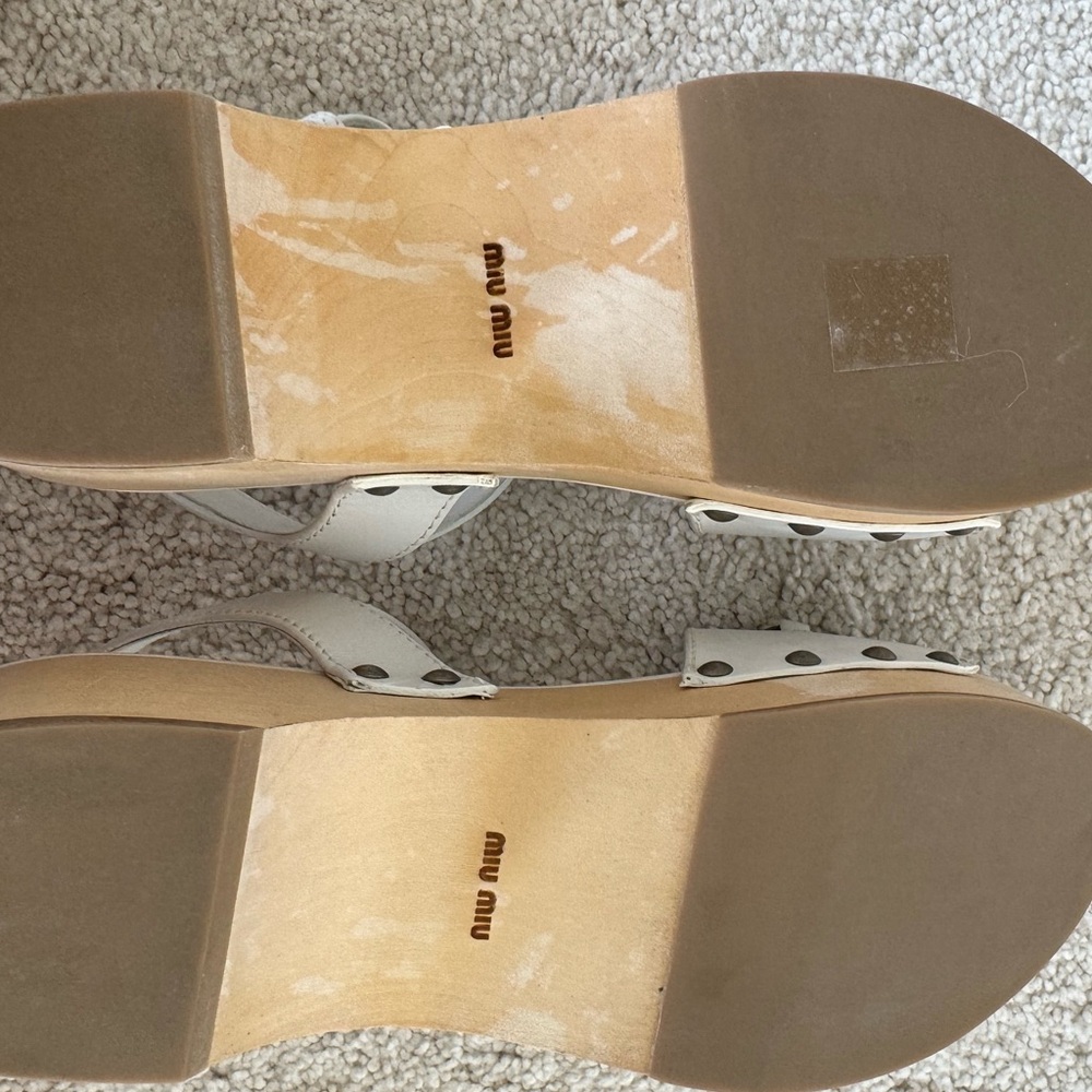 Miu Miu Clog Sandals With Id Buckle - image 3